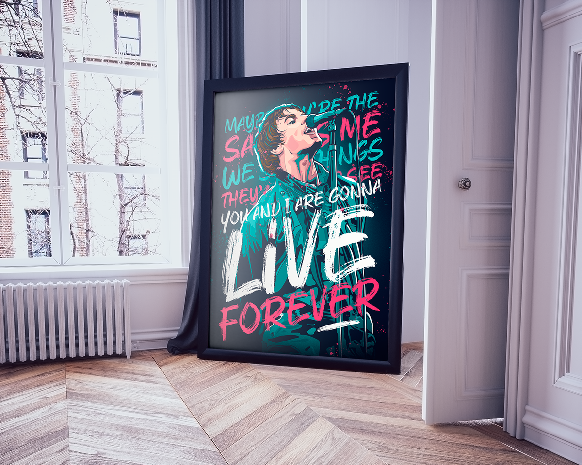 Live Forever, Oasis Poster Print – DaveRobshop