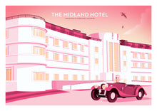 Load image into Gallery viewer, The Midland Hotel, Morecambe, Lancashire Travel poster