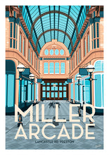 Load image into Gallery viewer, Miller Arcade in Preston Vintage Travel Poster Print