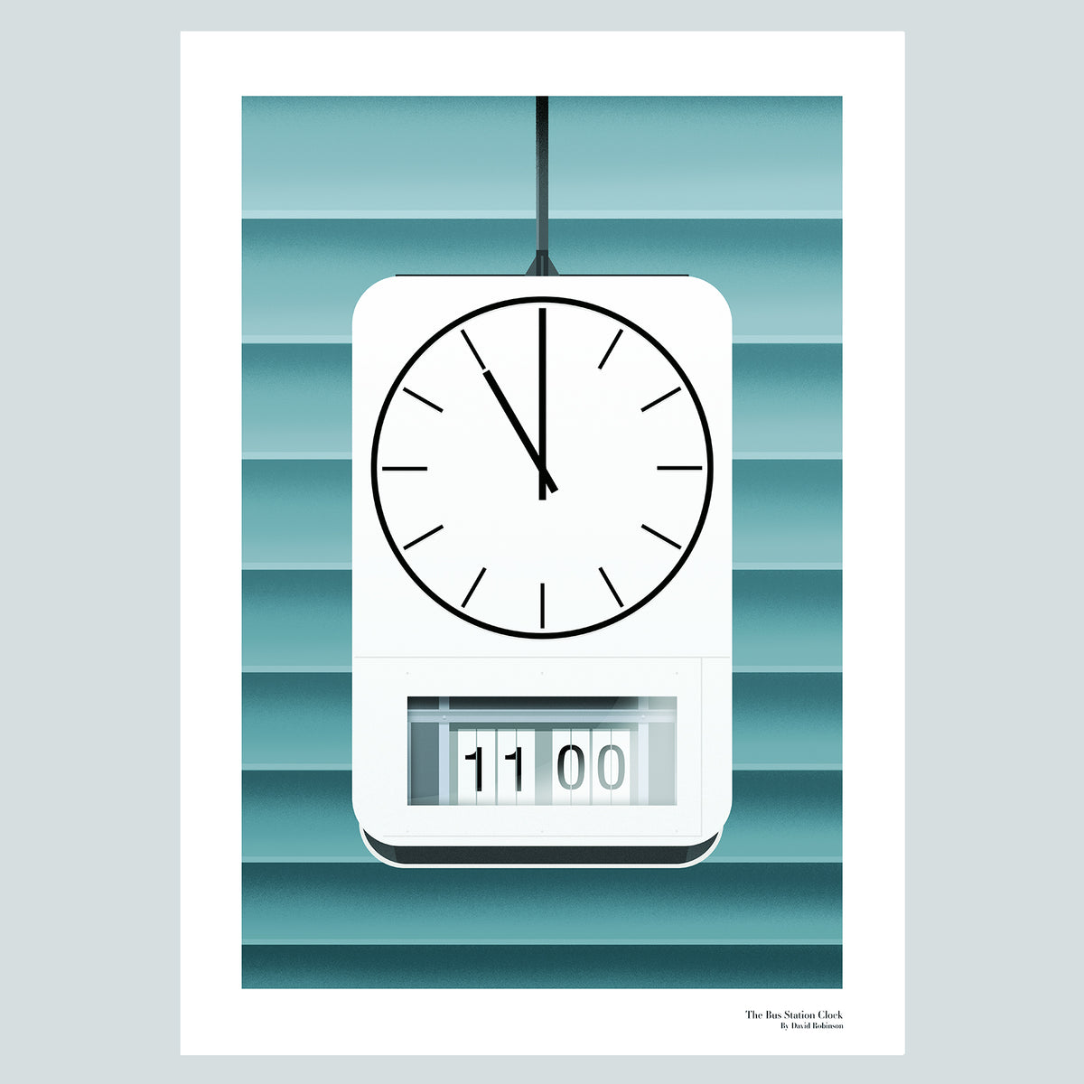 Preston Bus Station clock Poster Print