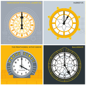 A Great Time in Manchester print (Grey and Yellow)