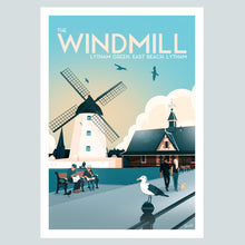 Load image into Gallery viewer, The Windmill at Lytham Green Poster Print (daytime version)
