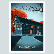 Load image into Gallery viewer, Samlesbury Hall, Samlesbury, Preston Lancashire Travel Poster Print