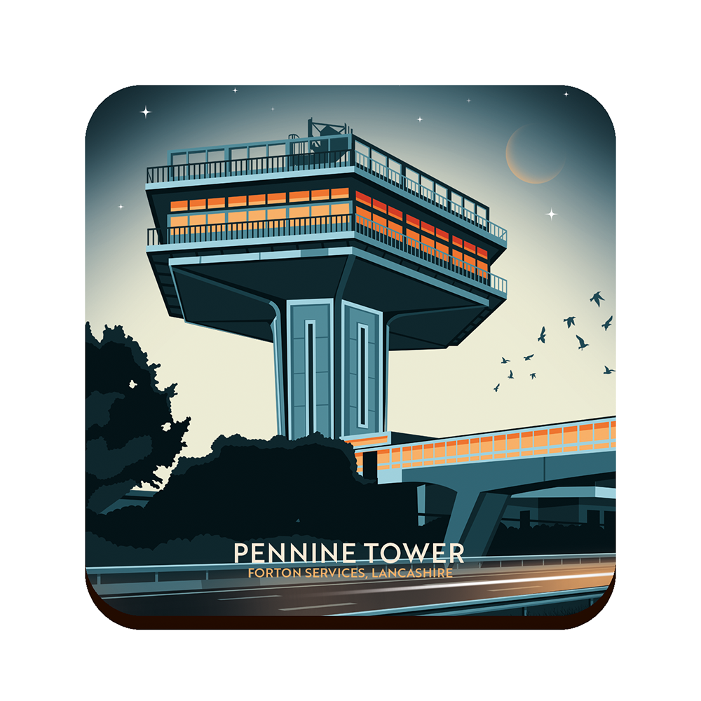 Pennine Tower, Forton Services Coast Drinks Coaster