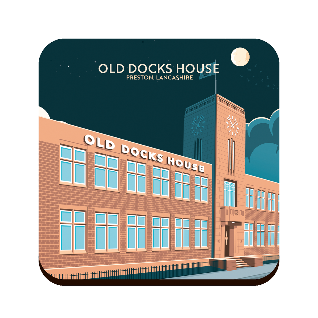 Old Docks House, Preston Drinks Coaster