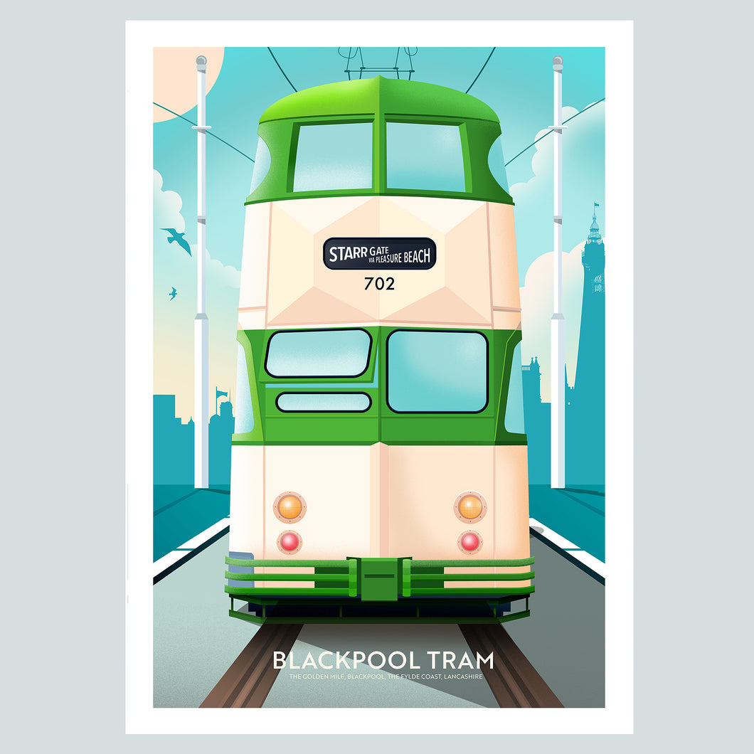 Blackpool Tram Travel poster