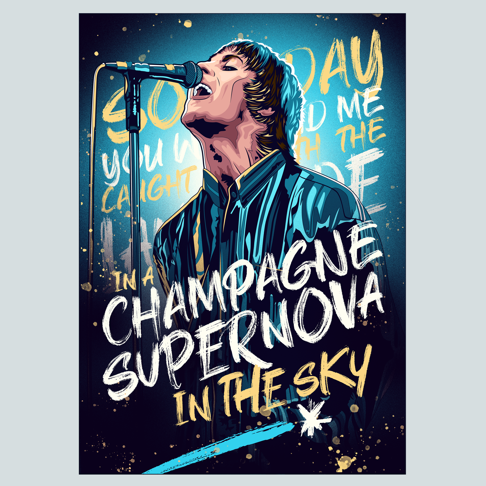 Champagne Supernova, Oasis Poster Print – DaveRobshop Champagne Supernova, Oasis Poster Print – DaveRobshop