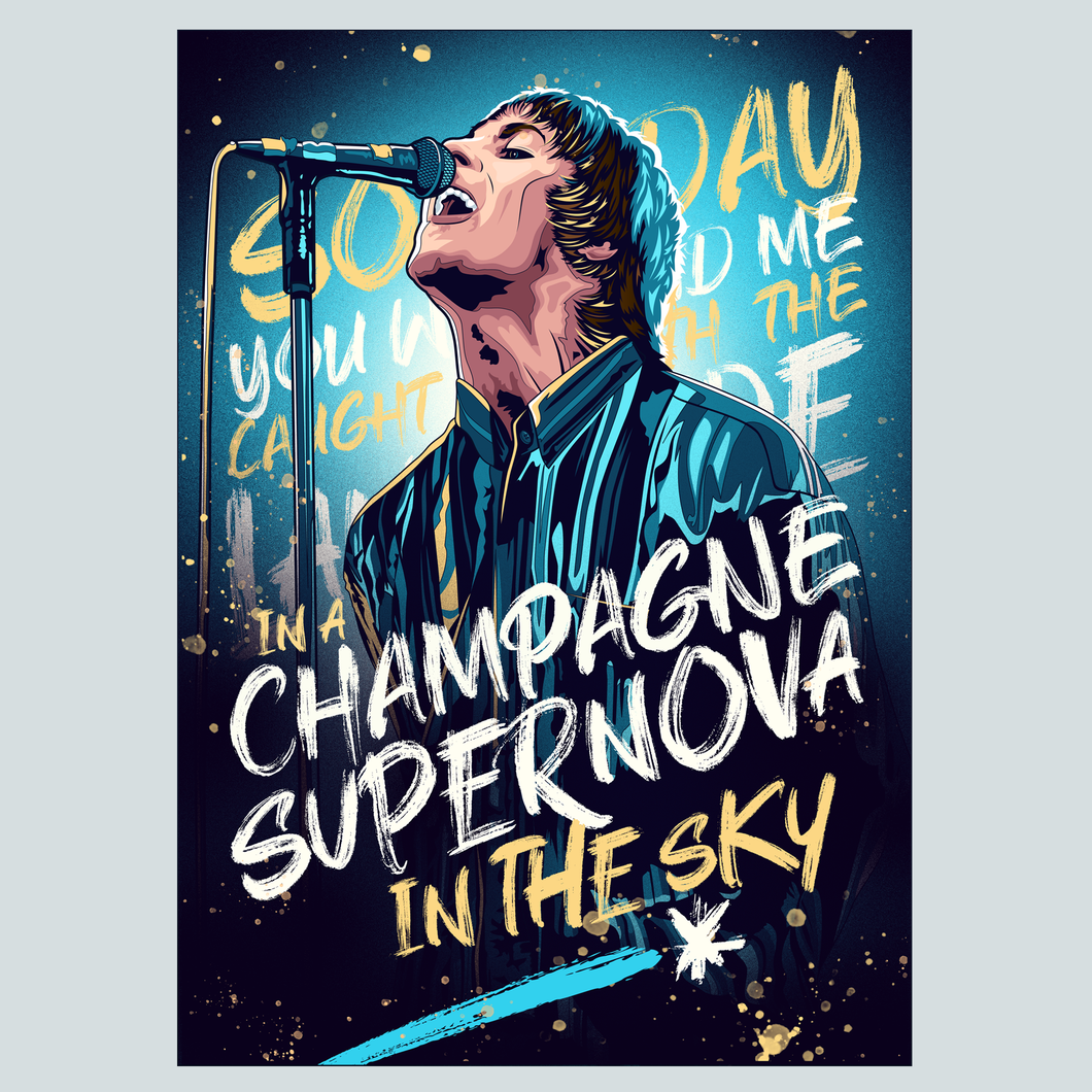 Champagne Supernova, Oasis Poster Print