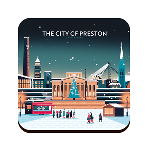 The city of Preston Drinks Coaster
