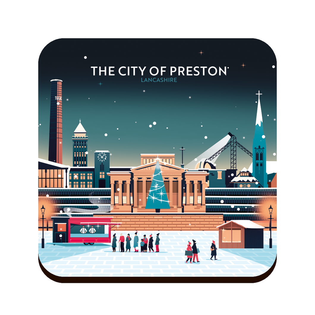 The city of Preston Drinks Coaster