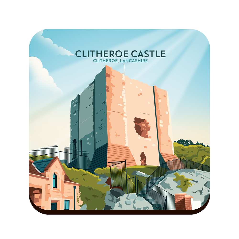 Clitheroe Castle, Clitheroe Drinks Coaster