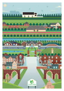 Cottam Montage, Preston Poster Print