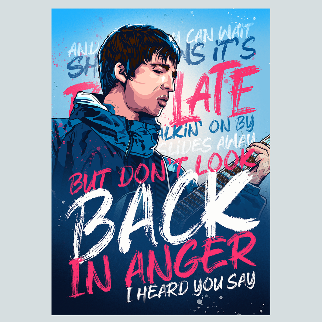 Don't look back in anger, Oasis Poster Print