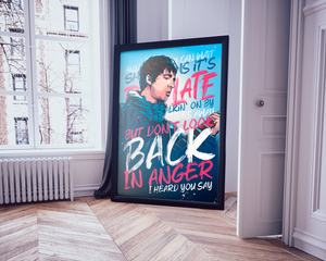 Don't look back in anger, Oasis Poster Print