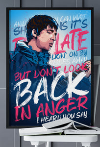 Don't look back in anger, Oasis Poster Print