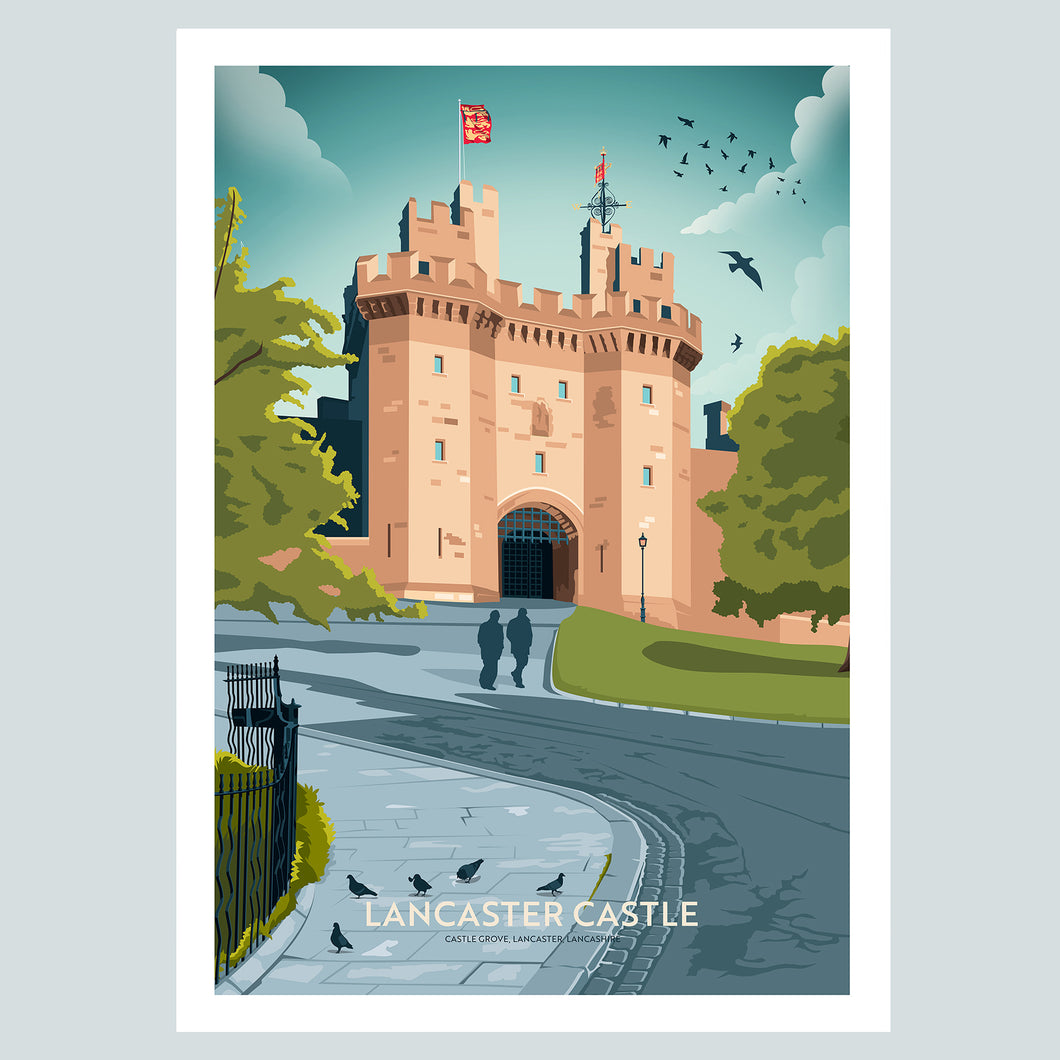 Lancaster Castle, Lancaster, Lancashire Travel poster