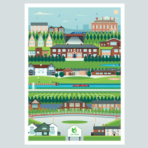 Lea Montage, Preston Poster Print