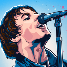 Load image into Gallery viewer, Liam Gallagher Oasis Portrait print
