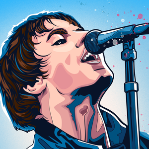 Liam Gallagher Oasis Portrait print