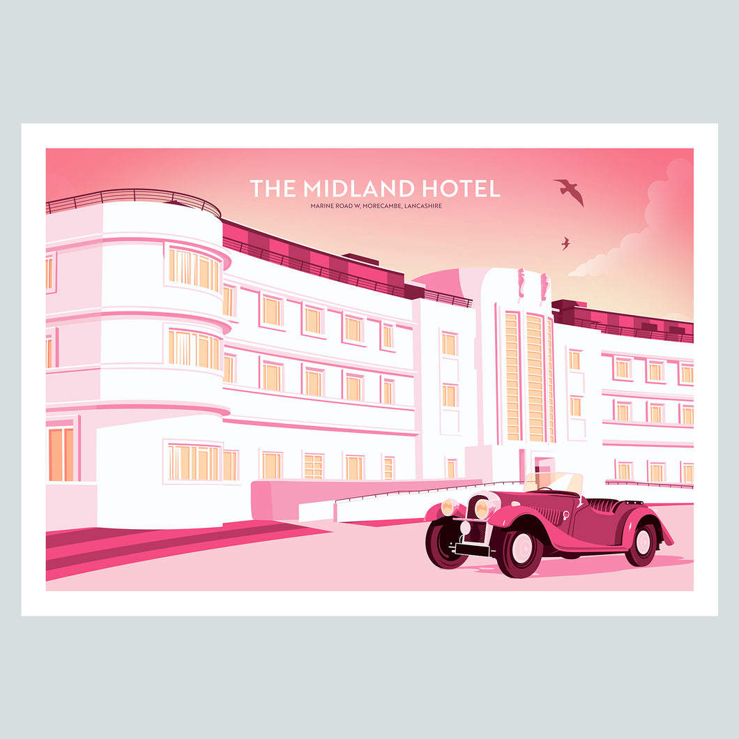 The Midland Hotel, Morecambe, Lancashire Travel poster