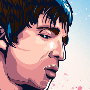 Noel Gallagher Oasis Portrait print