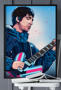 Noel Gallagher Oasis Portrait print