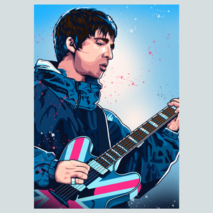 Noel Gallagher Oasis Portrait print