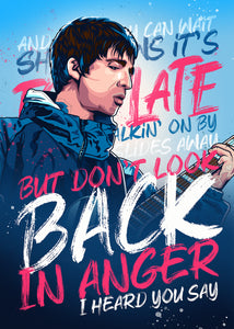 Don't look back in anger, Oasis Poster Print