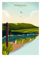 Load image into Gallery viewer, Pendle Hill, Lancashire Travel poster
