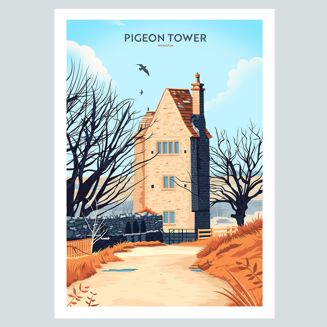 Pigeon Tower, Rivington Travel poster