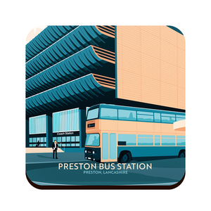 Preston Bus Station Drinks Coaster