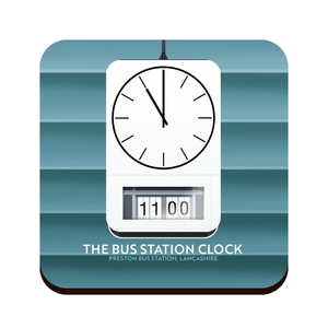 Preston bus station clock Drinks Coaster