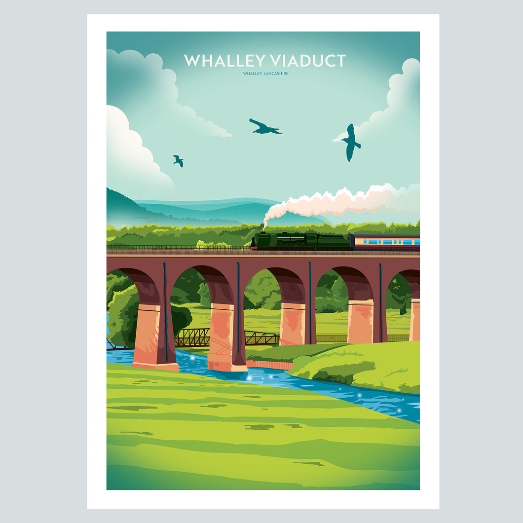 Whalley Viaduct, Whalley Lancashire Travel poster