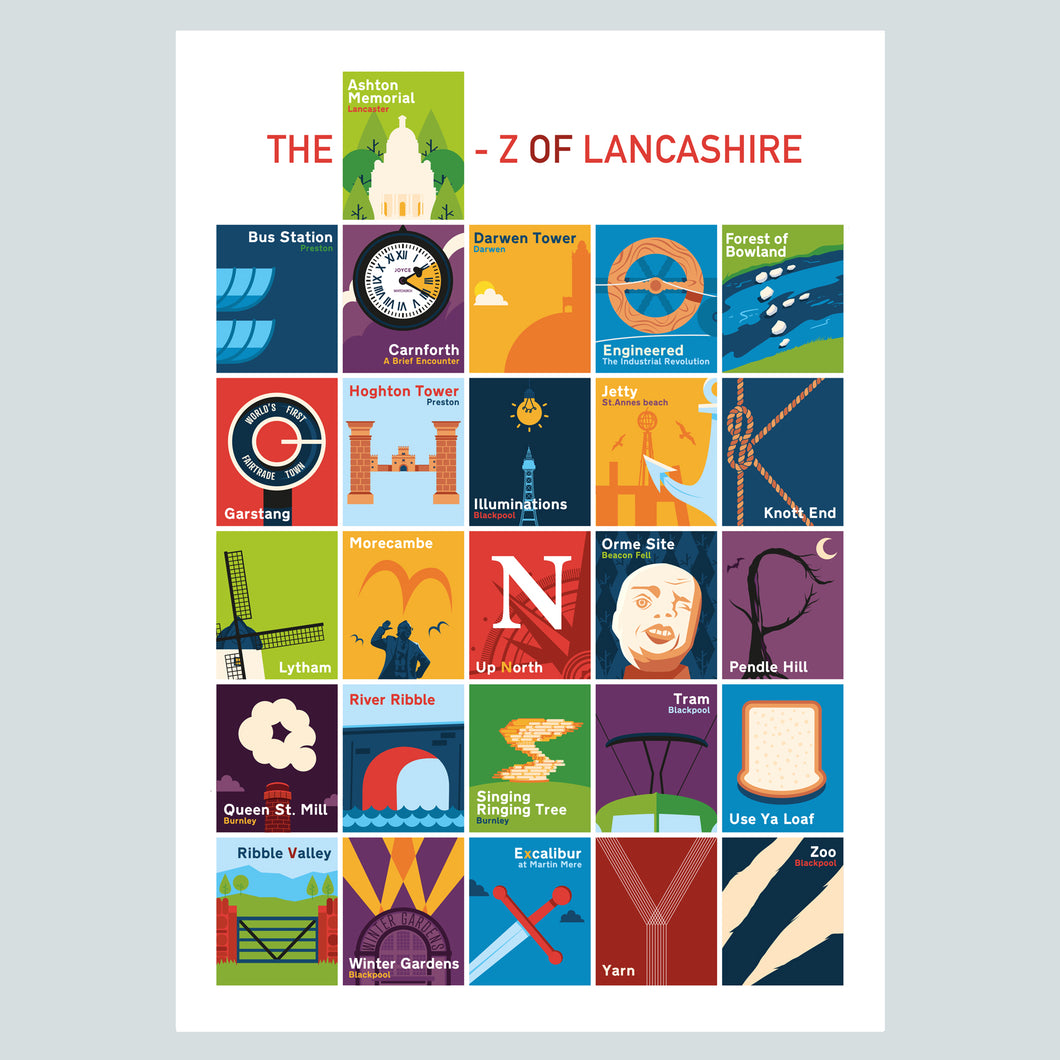 A-Z of Lancashire print