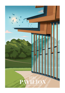 Avenham Park Pavilion Poster Print