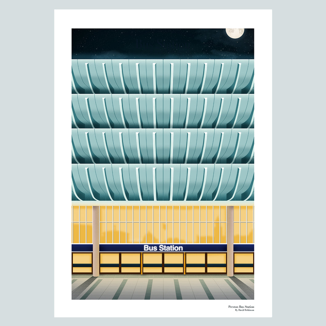 Preston Bus Station Poster Print