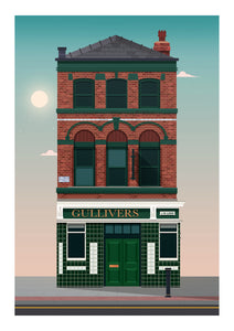 Gullivers Manchester NQ Pub Poster Print