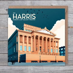 Harris Museum Preston greetings card (travel poster style)