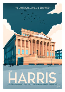 The Harris Museum Vintage Travel Poster Print