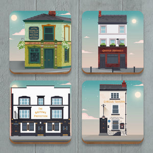 Classic Manchester Pubs coaster set 1