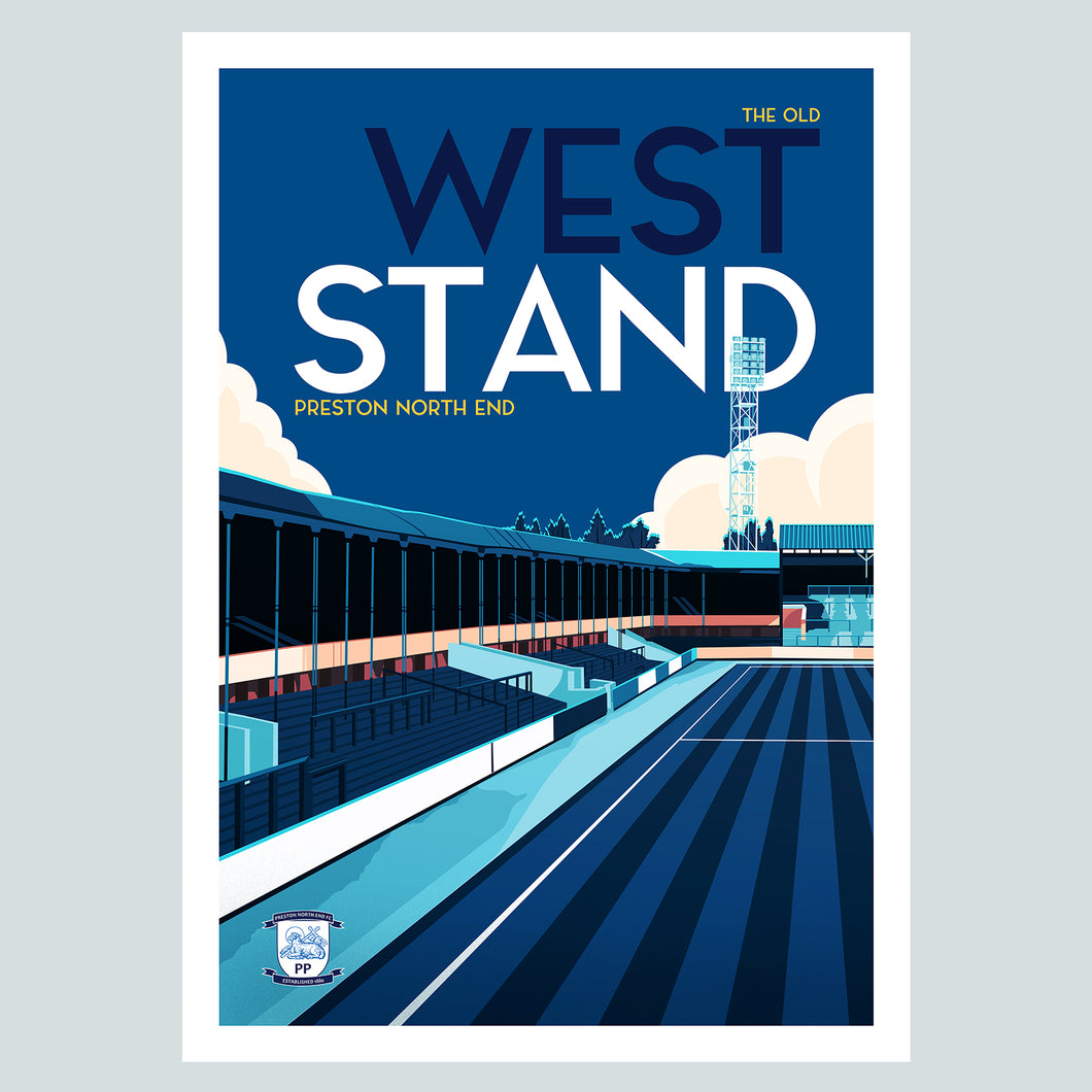 Preston North End, The Old West Stand, Deepdale Limited Edition Print