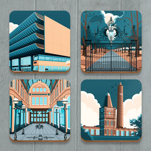 Preston Travel Posters coaster set 1