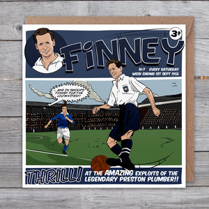Tom Finney Comic greetings card