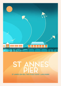 St Annes Pier A3 print