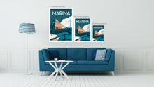 Load image into Gallery viewer, Preston Marina Vintage Travel Poster Print
