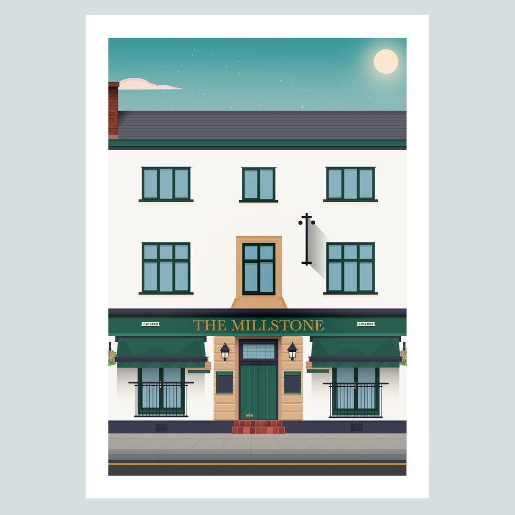 The Millstone Manchester Pub Poster Print