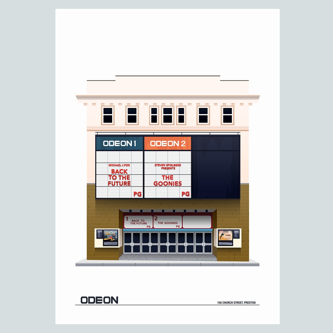 The Odeon Cinema, Church St. Preston Poster Print