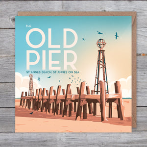 The Old Pier, St Annes Greetings card