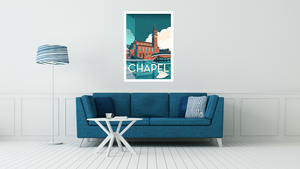 The Chapel, Bridgewater Viaduct, Manchester Vintage Travel Poster Print