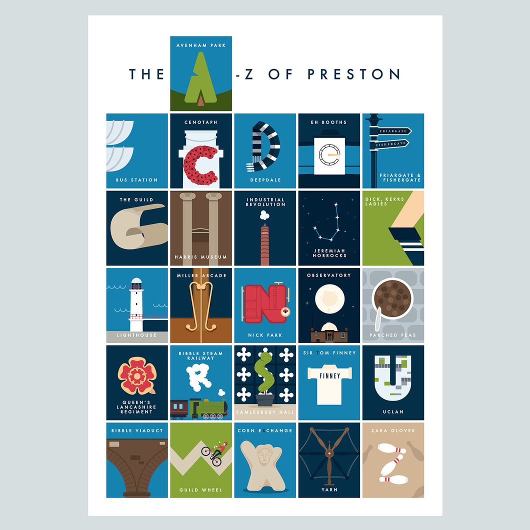 A-Z of Preston print